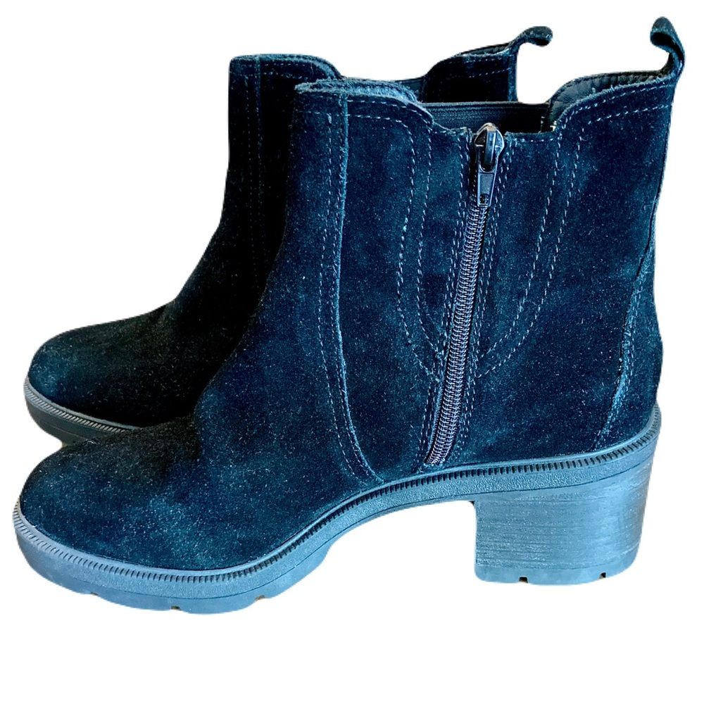 Lucky Brand Sodeti Black Leather Ankle Boots